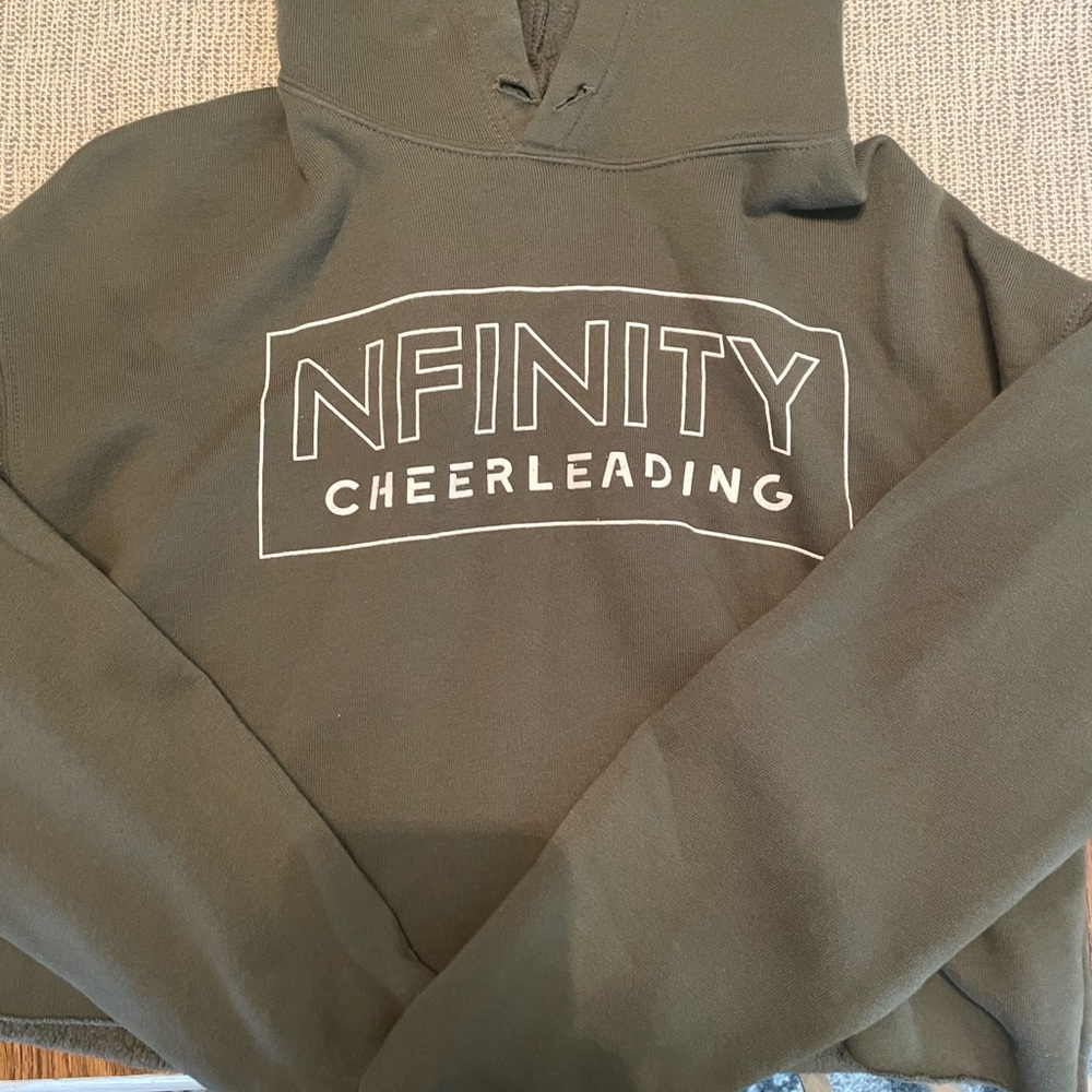 Nfinity Cheerleading cropped hoodie.